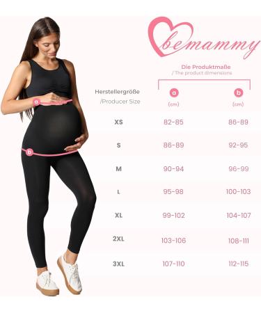 Be Mammy Maternity Long Leggings 02 XL Black - Women's Pregnancy Pants - Buy Online on SooperMarket.com