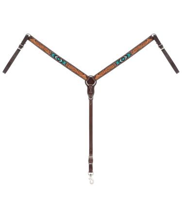 Turquoise Cross Turqoise Beaded Collection Straight Breast Collar