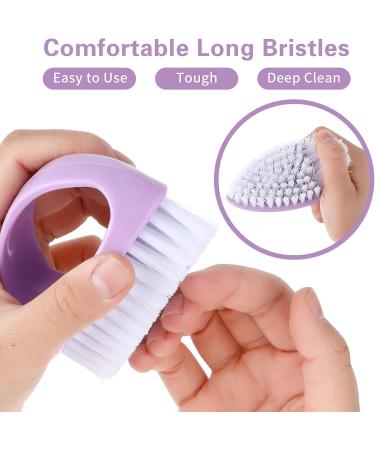 Amaxiu Hand Nail Brushes 2pcs Grip Clean Heavy Duty Nail Brushes for Cleaning Fingernails Nylon Firm Stiff Bristles Deep Clean Scrubber for Mechanics Gardeners Hand Under Nails Toes(Green Purple) - Buy Online on SooperMarket.com