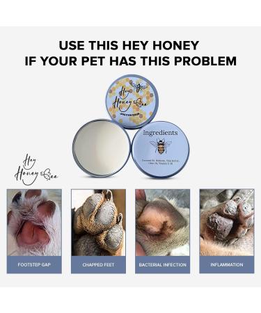 Honey Bee Natural Nose & Paw Balm for Dogs & Cats - Organic Moisturizing Cream with Coconut Oil & Vitamin E - Buy Online on SooperMarket.com