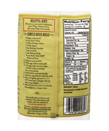 Bob's Red Mill Tapioca Flour - 20 oz | Gluten-Free & Versatile Baking Ingredient - Buy Online on SooperMarket.com