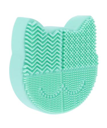 Buy Green 11x11cm Makeup Brush Cleaner & Storage Rack - Cute Cat Clean Brush Pad & Scrubber for Perfect Makeup Care | International Shipping Available - Buy Online on SooperMarket.com