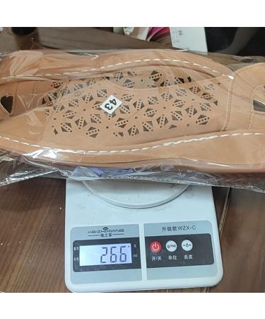 Kinrui Women's Hollow Out Loafers - Casual Slip On Shoes with Arch Support, Comfortable Closed Toe Flats, Size 8.5, Grey - Buy Online on SooperMarket.com