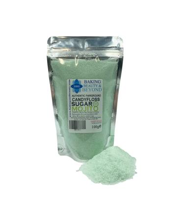 Baking Beauty and Beyond Premium Floss Sugar for Cotton Candy - Cotton Candy Flossing Sugar with Natural Ingredients Perfect for Every Occasion Bulk Floss Sugar 400g - Mojito Flavour