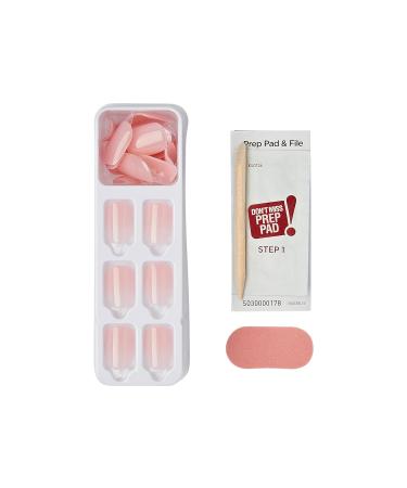 KISS imPRESS No Glue Mani Press-On Nails - Color Instinct Light Pink Short Squoval Shape 30 Nails + Prep Pad & Manicure Tools - Shop Internationally - Buy Online on SooperMarket.com