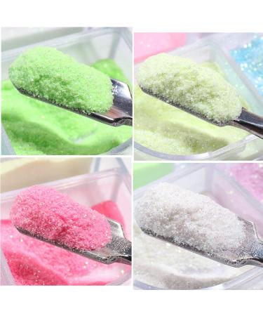 6 Colors Holographic Luminous Nail Powder Glitter Kit - 3D Sparkly Fluorescent Pigments for Acrylic Nails - Mermaid Shinning Glitters for Manicure Tips and Decorations - Buy Online on SooperMarket.com