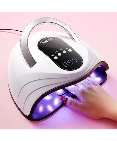 One Fire UV Light for Nails, 120W Nail Dryer, 42 Beads Fast Curing UV Led Nail Lamp, 4 Timers Auto Sensor Gel Lamp for Nails, Portable Large Space UV Led Nail Lamp for Gel Polish Nail Polish Dryer