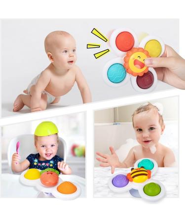 Winstico Suction Cup Toy Set | 3-Pack Fidget Sensory Water Toys for Toddlers 18+ Months | Fun Cartoon Baby Toys - Buy Online on SooperMarket.com