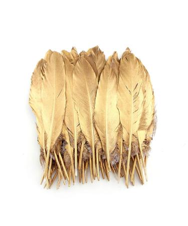 Sowder Natural Goose Feathers Clothing Accessories Pack of 50 (Gold)