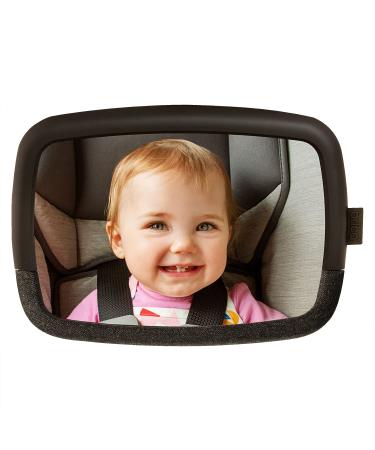 Munchkin swiveling baby rear seat mirror XL wide-angle car mirror for babies and toddlers with a direction of view to the rear 100 % frost-proof and shockproof indispensable baby car accessories baby in-sight adjustable