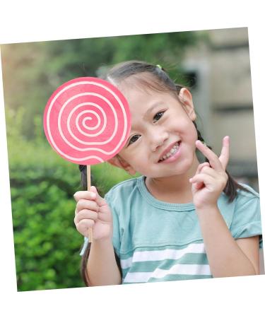 Warmhm 5pcs Candy Lollipops Crafts Pendant Boys Artificial Lollipop Giant Fake Lollipops Handmade Fruit Flavored Lollipops Swirl Lollipops Baby Items Wooden Rainbow Candy Manual Toddler Pinkx5pcs 14*1CMx5pcs - Buy Online on SooperMarket.com
