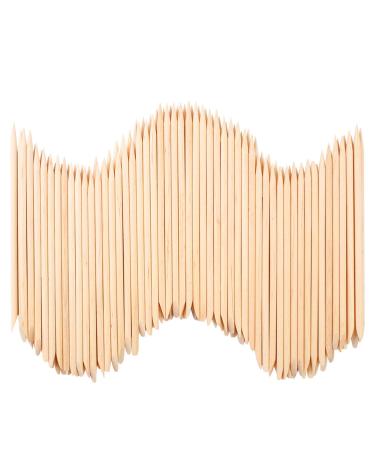 300 PCS Wooden Orange Sticks Nail Cuticle Sticks Double Sided Multifunctional Manicure Wood Sticks for Pusher Remover Manicure Art Pedicure 4.5In