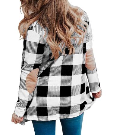 Long Shirt Outerwear Top Thin Warm Knitted Coat Women's Blouse V-Neck Shirt Tunic Long Women's Tunic Women's Shirt Casual Checked Shirt Women's Winter Chunky Knit Jacket I-black XL - Buy Online on SooperMarket.com