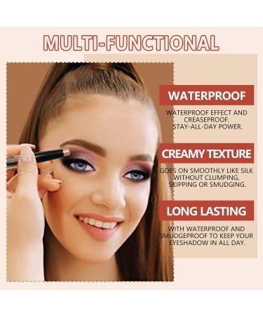 Miioto Eyeshadow Stick Set - 3 PCs Cream Makeup Pens Waterproof Eye Brightener & Smoky Eyeshadow Crayon with Brush - Buy Online on SooperMarket.com