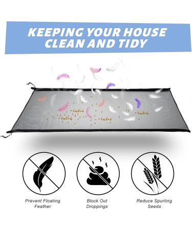 Adjustable Bird Cage Seed Catcher - Large Soft Mesh Skirt for Round & Square Cages - Buy Online on SooperMarket.com