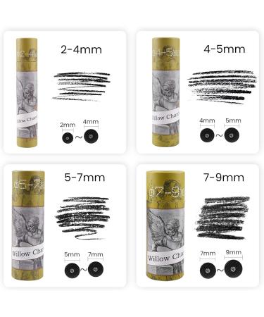 LOONENG Willow Charcoal Sticks - Pack of 25, Ideal for Sketching and Drawing - 7-9mm Diameter, Natural Charcoal for Artists, Beginners, and Students - Buy Online on SooperMarket.com