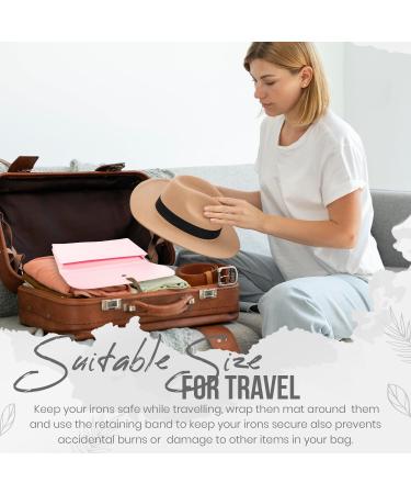 Glamza Hair Straightener Mat & Pouch - Made from Heat Resistant Safety Felt - Ideal for Home & Travel (Pink (Pouchy)) - Buy Online on SooperMarket.com
