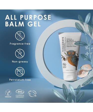 VIVAIODAYS Olive Oil Rescue Balm Gel - 100% Natural & Organic | Prevent Diaper Rash, Relieve Eczema | Face Moisturizer | COSMOS Certified | Safe for All Ages | 75ml - Buy Online on SooperMarket.com
