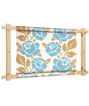 Needlepoint Embroidery Tapestry Scroll Frame Cross Stitch Frame Wooden Needlepoint Stretcher Frame Wood Needlework Frame Quilting Hoop Stand Stitching Needlepoint Holder Tool for Sewing  12 x 21 Inch