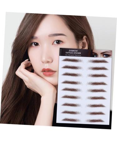 Baluue 8 Pcs Eyebrow Stickers Hair Like Eyebrows Authentic Eyebrows Fake Water Transfer Paper with Soy Ink 21x15cmx2pcs Brown 4x2pcs - Buy Online on SooperMarket.com