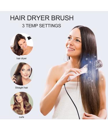 3-in-1 Ionic Hair Brush Dryer Pink - Anti-Scald One Step Paddle Brush Styler with ALCI Safety Plug - Buy Online on SooperMarket.com
