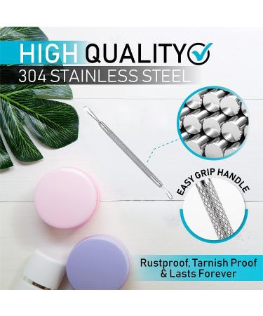 ME MAXEQUIP Blackhead Remover Pimple Popper Blemish Comedone Extractor Acne Tool Pimple Spot Popper Komedon Double Side Soft Touch and No-Slip Skincare for Whitehead Removal Stainless Steel - Buy Online on SooperMarket.com