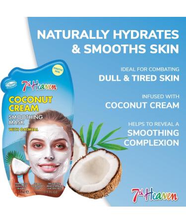 7th Heaven Coconut Cream Face Mask with Oatmeal - Smoothing - Sensitive Skin - Buy Online on SooperMarket.com