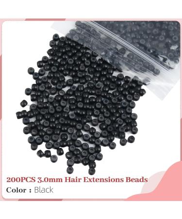 Vlasy Professional Hair Extension Tools Kit - Pliers, Loop Threader, 200 Black Silicone Rings - Buy Online on SooperMarket.com