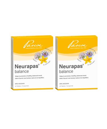 Pascoe - Neurapas Balance Helps to Promote a Healthy Balanced Mood Made With a Triple Herbal Combination of St John s Wort Valerian & Passionflower to Boost Your Mood (60 Tablets (Pack of 2)) 60 Count (Pack of 2)