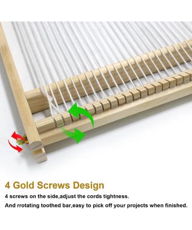 Wooden Multi-Craft Weaving Loom Kit - Large Frame 9.85x15.75x1.3inch - DIY Hand-Knitting Machine for Kids & Adults - White Tapestry Loom with Loom Stick Bar - Beginner-Friendly Handcraft Loom - Buy Online on SooperMarket.com
