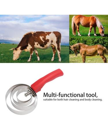 Buy Stainless Steel 6 Ring Curry Comb for Horses Sheep & Cows - Relieve Itching & Shedding (4 Turns) - International Shipping Available - Buy Online on SooperMarket.com