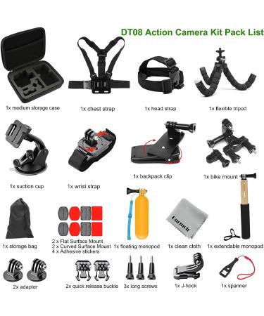 Action Camera Accessory Kit for GoPro, Insta360, DJI, AKASO - DT08 Bundle - Buy Online on SooperMarket.com