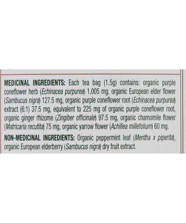 Traditional Medicinals - Organic Echinacea Plus Elderberry Herbal Tea (Pack of 6) - Help Fight off Respiratory Tract Infections - 96 Tea Bags Total Echinacea Plus Elderberry 16 count (Pack of 6) - Buy Online on SooperMarket.com
