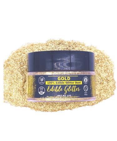 BULK-10G Edible Glitter and Gold Dust for Drinks and Cake Decorating - Vegan, Dairy-Free, 100% Food Safe - Buy Online on SooperMarket.com
