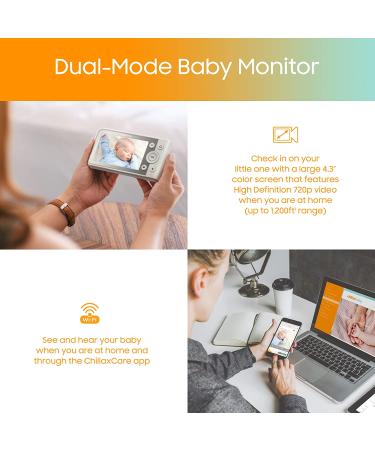 Chillax Giraffe Pro Smart Baby Monitor  WiFi Baby Monitor with Full HD 1080p Camera and 4.3 Video Parent Unit  Privacy Protection Switch  Auto Dimming LED  Gooseneck  2-Way Audio  Night Vision - Buy Online on SooperMarket.com