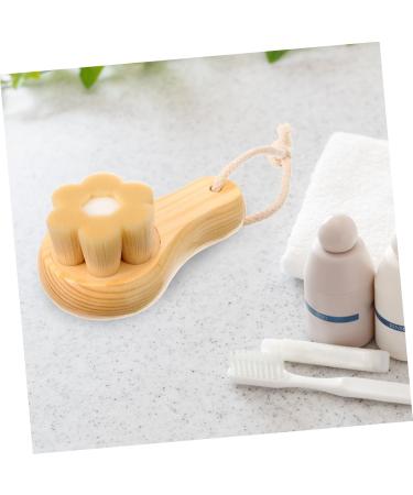 Gogogmee Facial Wash Brush with Wooden Handle Face Cleansing Brush Facial Exfoliator Exfoliating Face Scrubber Skin Care Tools Face Exfoliator Brush Face Brush Face Wash Brush - Buy Online on SooperMarket.com