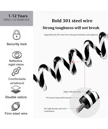 Child Safety Harness with Anti-Lost Wrist Link - Reflective Toddler Walking Leash (6.5ft) - Secure Lock Design - Cool Black - for Boys and Girls - Buy Online on SooperMarket.com