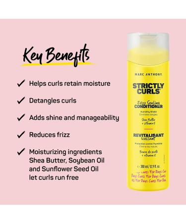 Marc Anthony Coconut Oil & Shea Butter Curl Defining Cream Anti Frizz Biotin Detangling Cream to Enhance Curls 175 g & Strictly Curls Frizz Sealing Conditioner 12.9 oz Hair Styling Agent + Conditioner 12.9 oz - Buy Online on SooperMarket.com