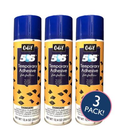 Odif USA 505 Spray & Fix Temporary Fabric Adhesive 3/Pk-12.4oz, 3 Pack