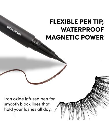 Glamnetic Princess Magnetic Eyelashes & Cocoa Dreams Eyeliner Set | 60 Wears, Reusable Faux Mink Lashes with Brown Waterproof Liner Pen - Buy Online on SooperMarket.com