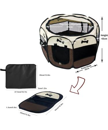 Pet Portable Foldable Playpen  Exercise 8-Panel Kennel Mesh Shade Cover Indoor/Outdoor - Buy Online on SooperMarket.com