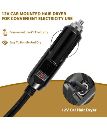 SHASUXTING 12V Car Styling Hair Dryer 2 Speed Car Hair Blow Dryer with Foldable Handle Compact Car Hair Dryer Available Hot and Cold Wind Car Styling Hair Blower for Self-Driving Travel Window Defrost Black - Buy Online on SooperMarket.com