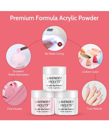 Lavender Violets Acrylic Nail Kit 12 Colors with Monomer Liquid Set - Hot Pink Halloween Red Vampire Nail Extension Powder - Professional Acrylic Tool Kit N963B - Buy Online on SooperMarket.com