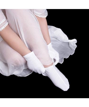 Buy DEZHI 6 Pairs Cotton Moisture Socks - Foot Spa Socks for Dry Cracked Skin - Moisturizing White Socks for Ultimate Comfort - Buy Online on SooperMarket.com