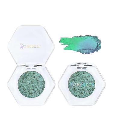 Holographic Glitter Eyeshadows Highly Colored Eye Shadow Multichrome Eyeshadows Makeup Cosmetics Eye Shadow Plate Multi-Dimensional Eye Makeup Eyeshadow for Women Girls 1pcs # 08