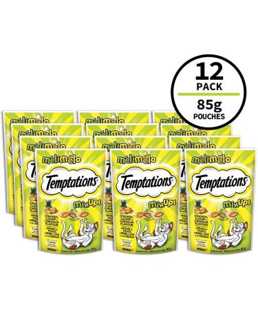 TEMPTATIONS Mix-Ups Cat Treats Chicken & Catnip & Cheddar 85g Pouch (12 Pack) 85 g (Pack of 12) Chicken - Catnip - Cheddar Cat Treats - Buy Online on SooperMarket.com