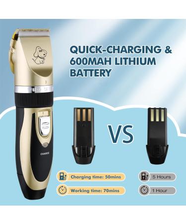 Electric Dog Clippers Cordless Dog Trimmer Low Noise | Pet Grooming Kit Rechargeable & Fast Charging Dog Grooming Clippers with 4 Combs | Professional Cat Hair Trimmer for Dogs Cats Horses Green - Buy Online on SooperMarket.com