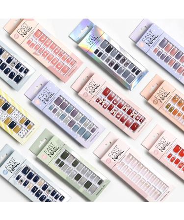 Semi Cured Gel Pedi Strips: Colorful Self Adhesive Nail Wraps for Long Lasting Manicure - Buy Online on SooperMarket.com