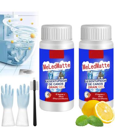 Meledmatte Toilet Drain Cleaner Professional Meledmatte Powerful Pipe Dredging Agent Meledmatte Pipeline Dredging Agent for Kitchen Toilet Pipeline Quick Cleaning Tool (2Pcs)