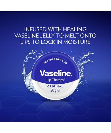 Vaseline Lip Therapy Lip Balm Tin 20g | Original Lip Moisturizer for Very Dry Lips | Pack of 12 - International Shipping Available - Buy Online on SooperMarket.com